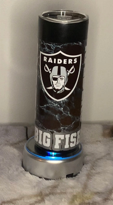 Raiders Sublimated 20 ounce skinny tumbler
